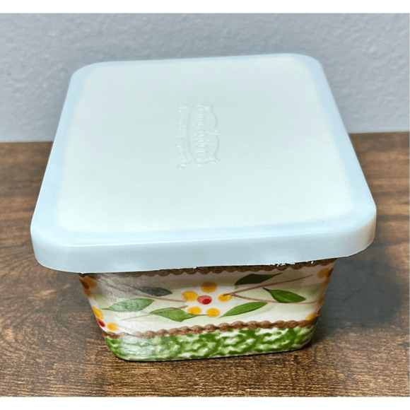 Temptations by Tara Presentable Ovenware Old World Green Small Loaf Pan w/ lid - Picture 4 of 12
